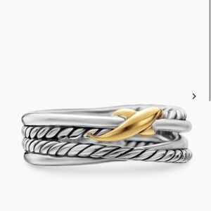 David Yurman X Crossover Ring with 18K Gold